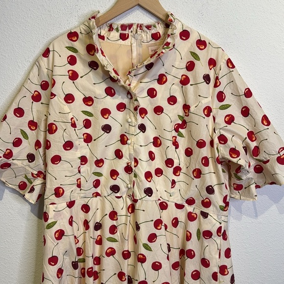 Ivy City Co. Red Cherry Bomb plus size whimsical dress size 20w - Picture 6 of 10